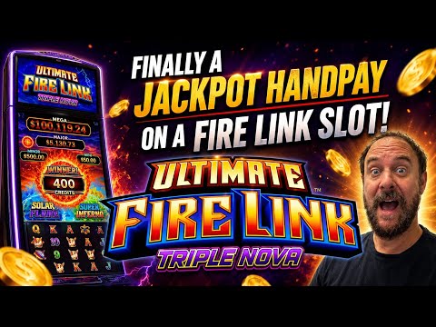 I finally got a Handpay on a Fire Link slot! Fire Link Triple Nova paid in the bonus!