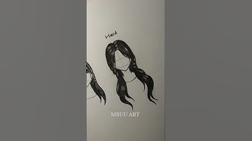 How to draw Hair girl (easy to hard) Tutorial✏️ #drawing #tutorial #howtodraw #hair #art
