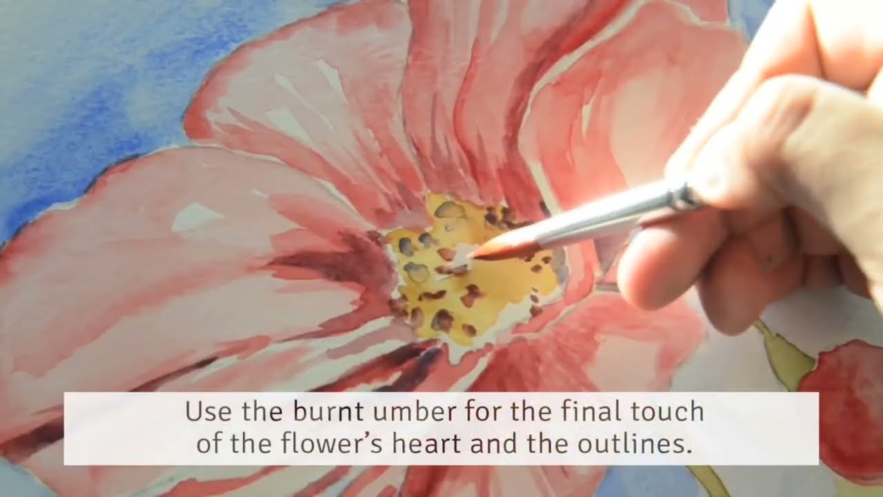 How to paint a flower with watercolour | Talens Art Creation
