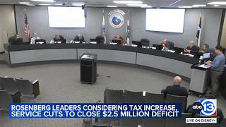 Rosenberg considers its first property tax rate increase in nearly a decade