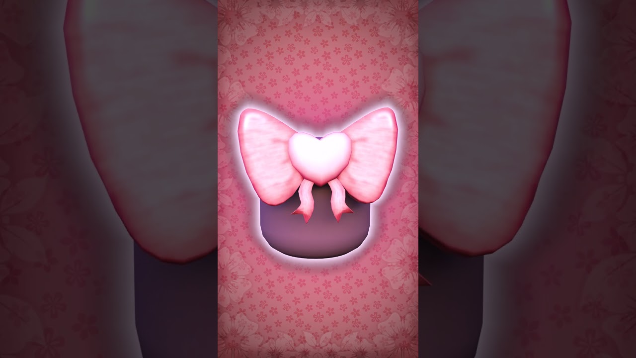 Pastel Heart Bow - Pink 