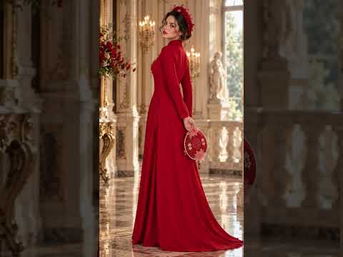 ✨ ELEGANT RED VIETNAMESE ÁO DÀI | TIMELESS TRADITIONAL BEAUTY ✨