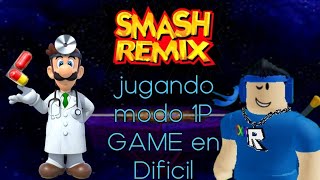 Jugando modo 1P Game en Dificil 40 | SSB Remix [Emulador]