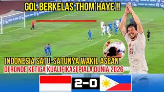 Satusatunya Wakil Asean Hasil Pertandingan Indonesia Vs Filipina Kualifikasi Piala Dunia 2026