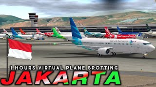 1 Hours Watching Jakarta Virtual Plane Spotting‼️ Unmatched air traffic control update screenshot 3