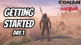 DAY 1 on a PvP Server - Conan Exiles