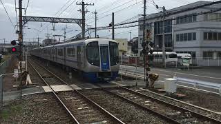 西鉄３０００形・特急電車　三沢駅を通過　天神大牟田線　２０１７年１月５日 2