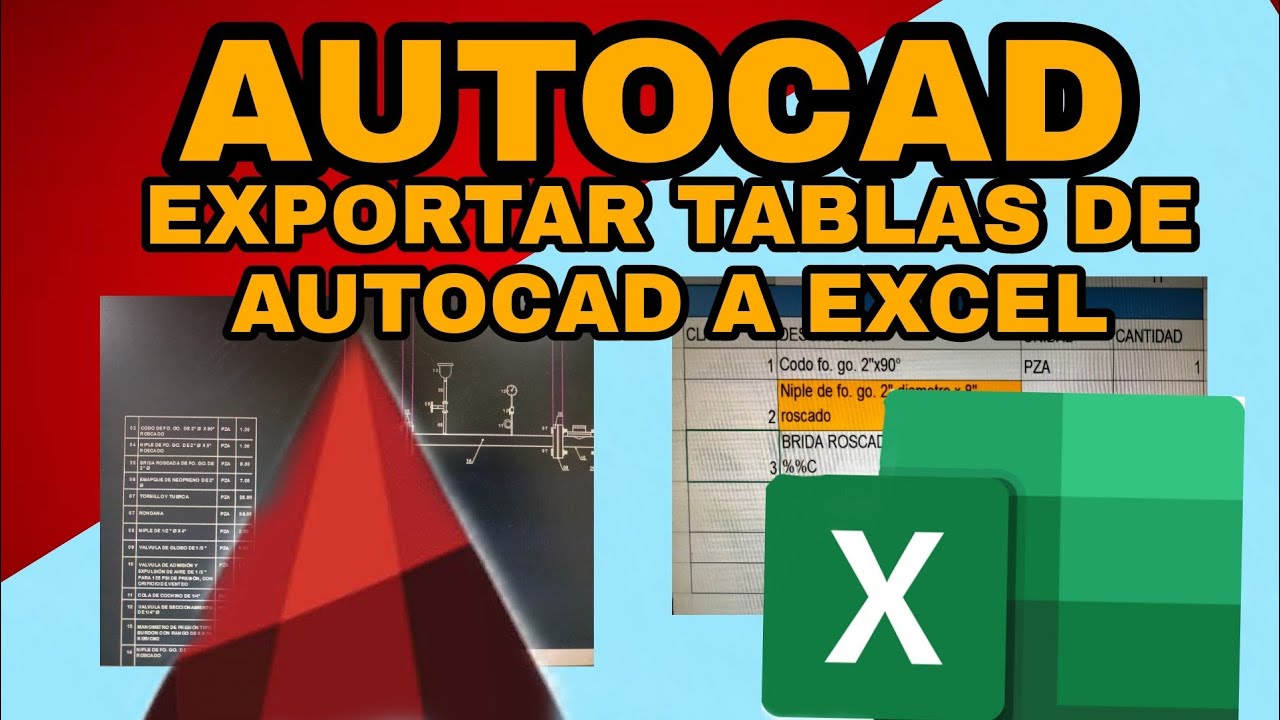 C mo copiar tabla de autocad a excel youtube