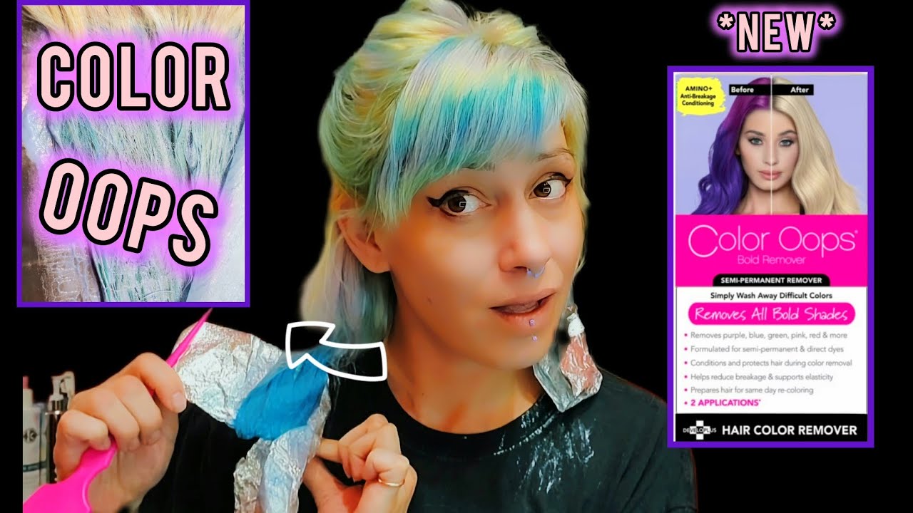 Trying COLOR OOPS Bold Color Remover on BLUE Hair! New DIRECT DYE Remover from COLOR OOPS
