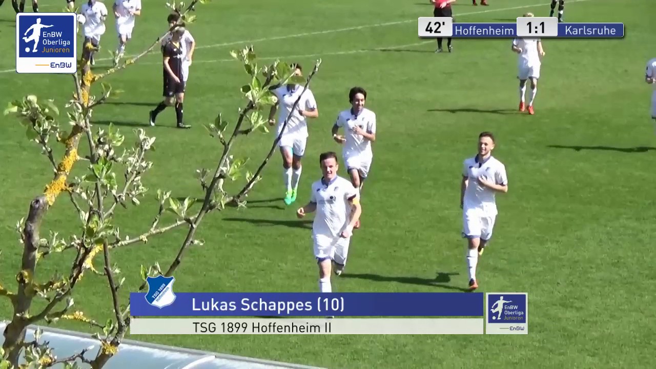 B-Junioren - TSG 1899 Hoffenheim 2 vs. Karlsruher SC 2 1-1 - Lukas Schappes
