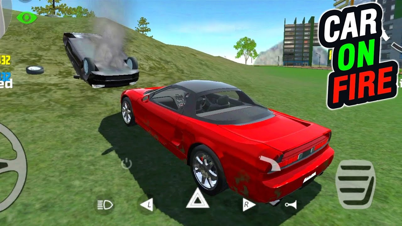 I WAS DRIVING A HONDA NSX CAR AND FOUND THE CAR ON FIRE Car Simulator