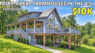 10 Dirt-Cheap Farmhouses With Land In TENNESSEE (Creeks, Rivers & Falls!)