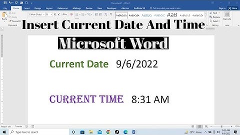 How To Insert Date and Time Automatically in MS Word | Insert Current Date And Time Microsoft Word