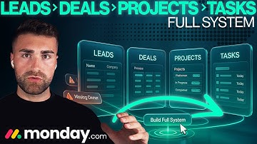 Leads - Deals -  Projects - Tasks | Full System Setup In Monday.com Sales CRM | 2025