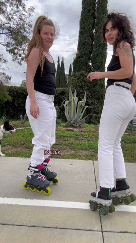 ROLLERSKATES vs. ROLLERBLADES! what’s the difference!!?! 🛼🌼👯‍♀️ #rollerblading #rollerskating