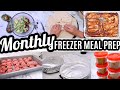 EASY Monthly Freezer Meal Prep | Easy Meals For Large Family