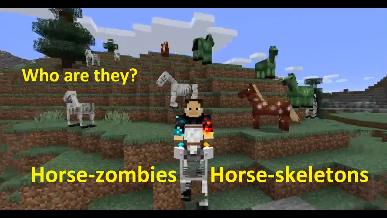 Minecraft Zombie Horses and Skeleton Horses // Who are Horse Zombies