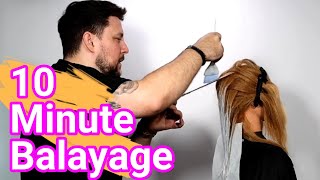 10 Minute Balayage Technique for Sun-Kissed Hair