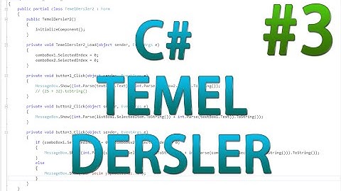 Temel Dersler 3 - Karar Yapıları ( İf - Else )