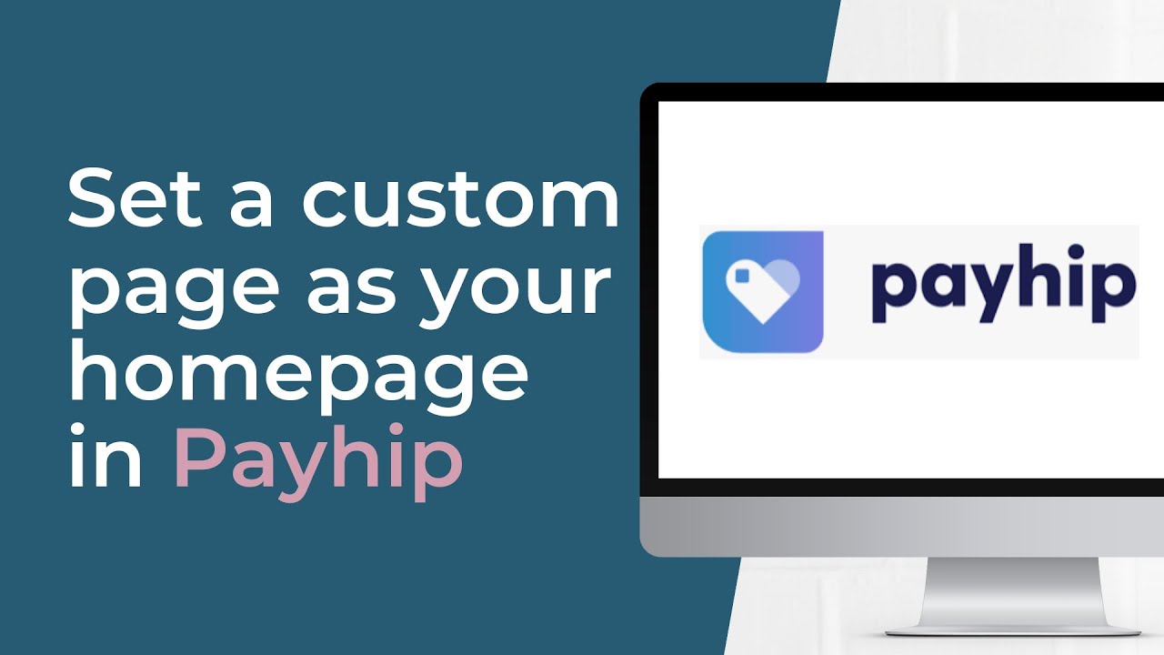 How to Set a Custom Page as the Homepage in Payhip - YouTube