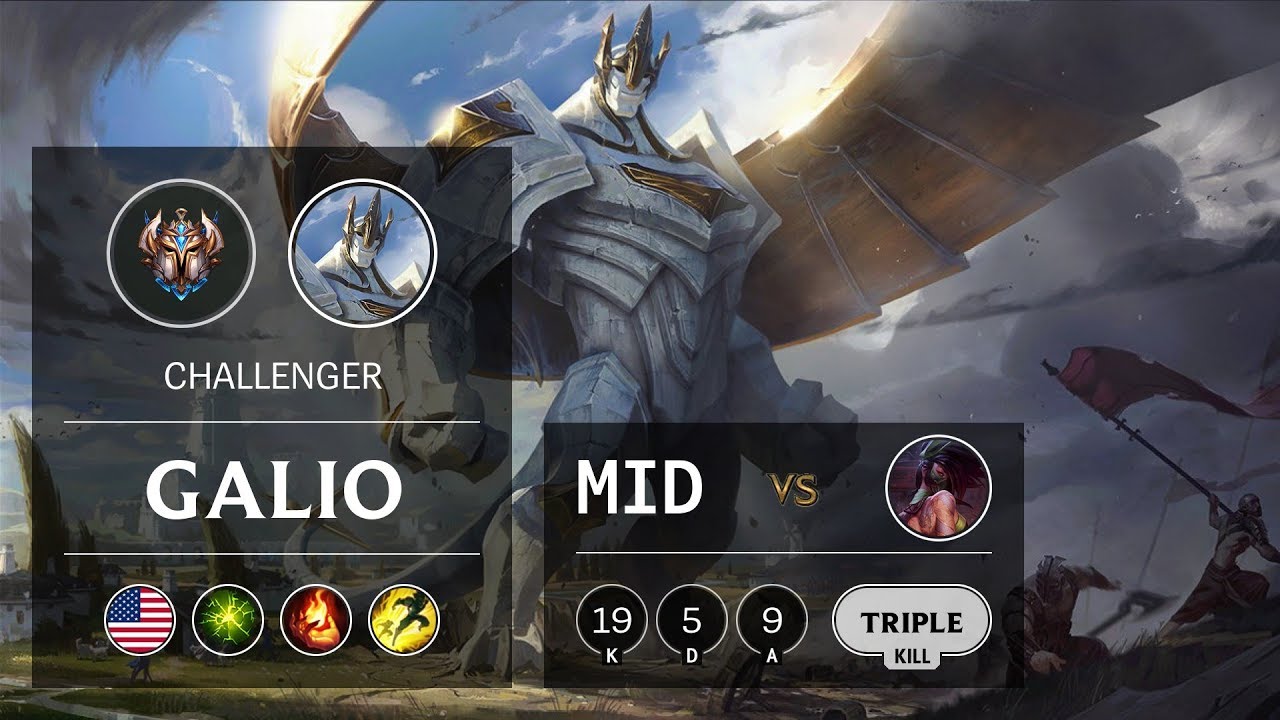 Galio Mid vs Akali - NA Challenger Patch 9.24