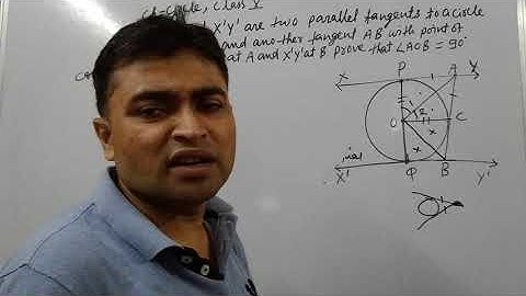 XY and X′Y′ are two parallel tangents to a circle with centre O and another tangent AB with point