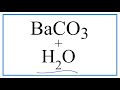 Barium Carbonate Solubility Concepts