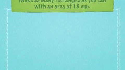 Rectangles With Equal Area