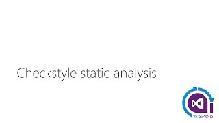 #vstssprints 105 - Checkstyle static analysis