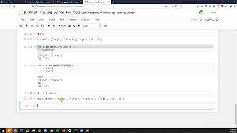 For loop and dictionary in python