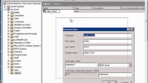 Rename user in Active Directory