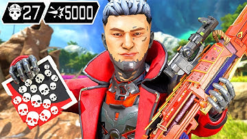 CRYPTO 27 KILLS & 5000 DAMAGE KRABER ENDING WAS INSANE (Apex Legends Gameplay)