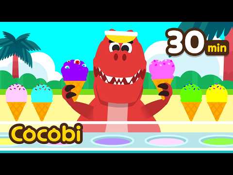 ¡La heladería del Tiranosaurio Rex!🍦🦖 | Canciones Infantiles | Kids Songs | Cocobi