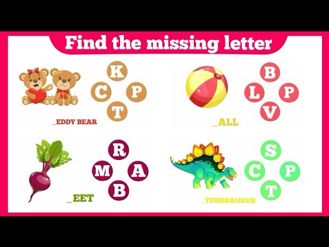 Find the missing letters |  find missing letters game |  kids vocabulary | kids learn time