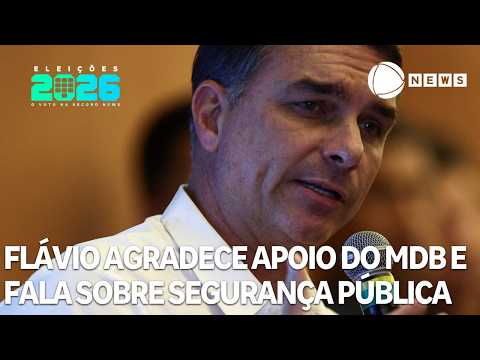 Flávio Bolsonaro thanks MDB for their support and discusses public safety
