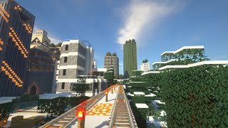 Minecraft Subway System - White Line (Titania Train Network)