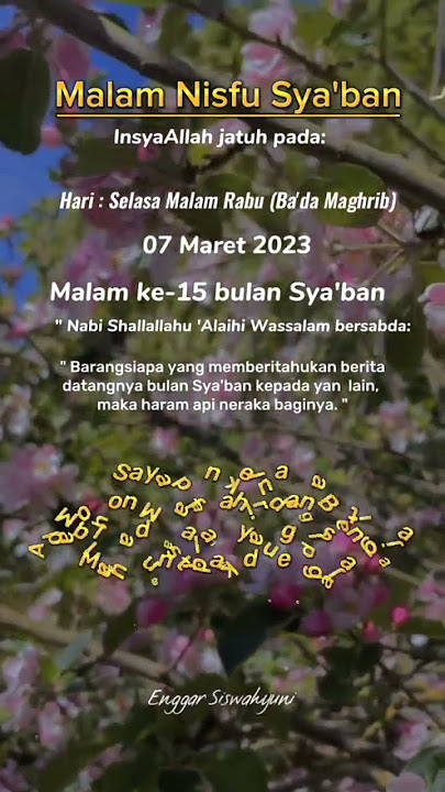 Malam Nisfu Sya'ban #nisfusyaban #2023 #quoteoftheday