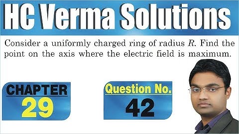 Consider a uniformly charged ring of radius R. Find the point on the axis where the electric field