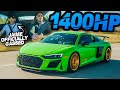 1400HP Audi R8 200MPH BLASTS! (Neck Snapping 0-60 run with Jamie OFFICIALLY GASSED)