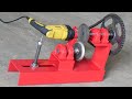 How To Make A Simple Sheet Metal Cutting Machine Using Drill Machine | DIY