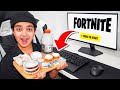 Little Brother Eats WHITE FOOD For Every Kill In Fortnite...