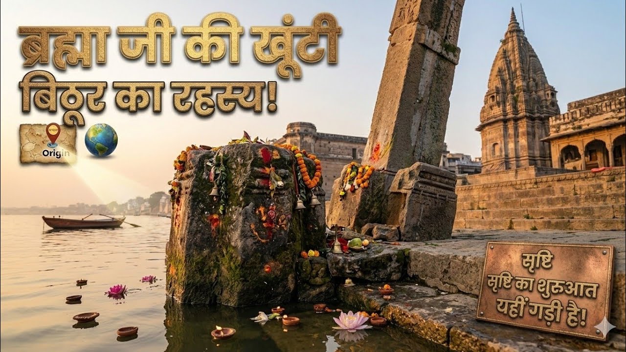 ब्रह्मा जी की खूंटी: बिठूर का रहस्य! 🕉️ सृष्टि की शुरुआत यहीं गड़ी है! 🌍#viral #vlog #viralvideo 