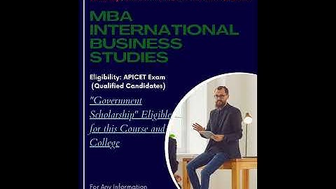 APICET-2021...Best Course in MBA.. MBA International Business Studies.. ACHARYA NAGARJUNA UNIVERSITY