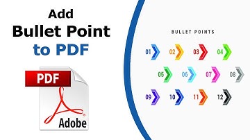 How do I add a bullet point to PDF using adobe acrobat pro dc?