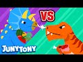 Herbivore vs carnivore  dinersaurs dinner dinosaur songs for kids  preschool songs  junytony