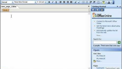 FrontPage Tutorial The FrontPage Environment-2003 Microsoft Training Lesson 1.3