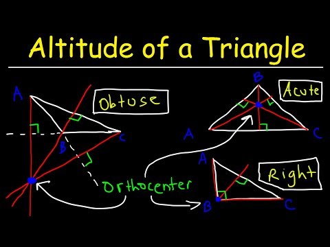Videó: Hogyan Lehet Megtalálni A Háromszög Magasságának Metszéspontját?