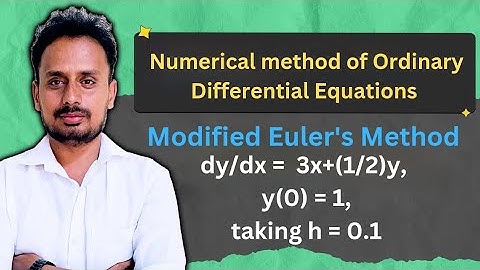 Modified Euler’s Method | dy/dx = 3x + ½y | 3 Iterations + Calculator Trick | Find y(0.2)