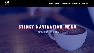 Sticky Navbar On Scroll | Sticky Navigation Menu In HTML ...
