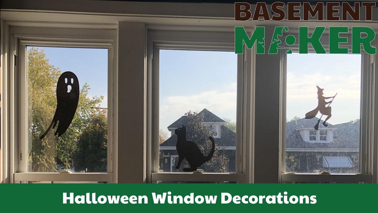 Halloween Window Decorations in Vinyl with the Cricut YouTube